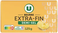 Beurre demi sel plaquette de 125g