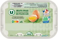 Oeufs poules plein air calibre mixte
