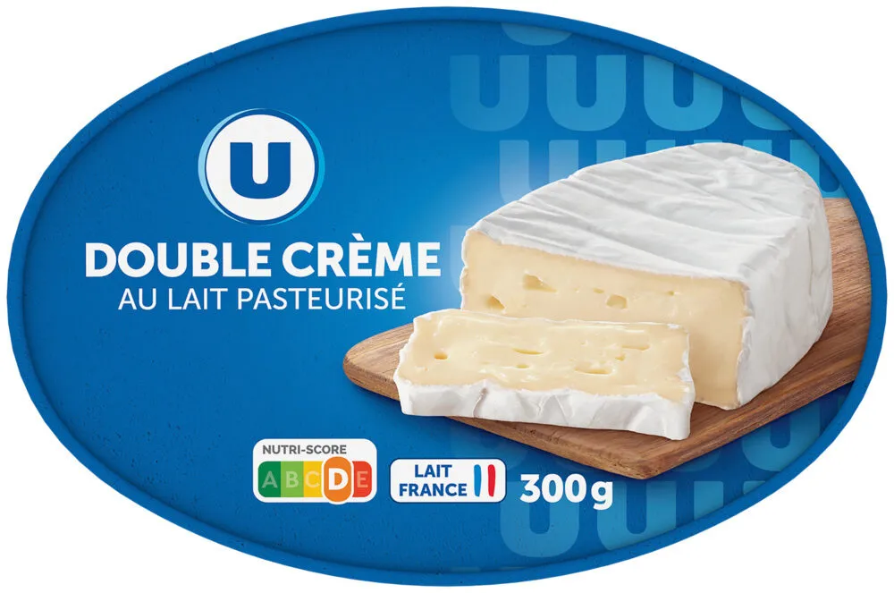 Fromage pasteurisé ovale double crème 30% de matière grasse 300g