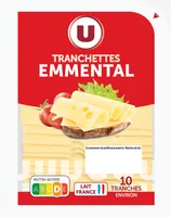 Tranchettes d'emmental pasteurisé 30%MG