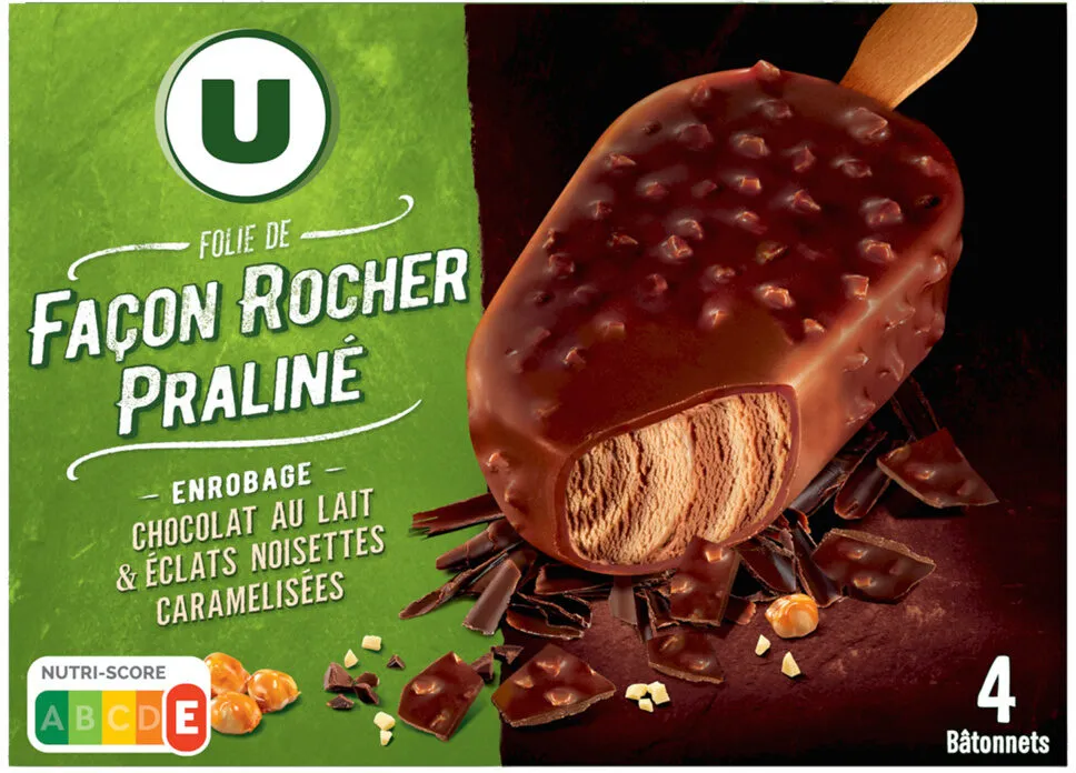 Bâtonnets glacés folie rocher praliné - X4 262G