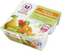 Pots dessert pomme poire et mandarine,