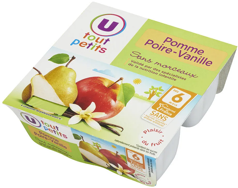 Pots pour bébé dessert pomme, poire et vanille