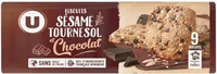 Biscuits au sésame, tournesol et chocolat