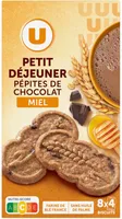 Biscuits Petit déjeuner miel pépites de chocolat paquet de 400g