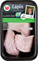 Demi lapin découpé sans tête, sans foie, France, 1 pièce