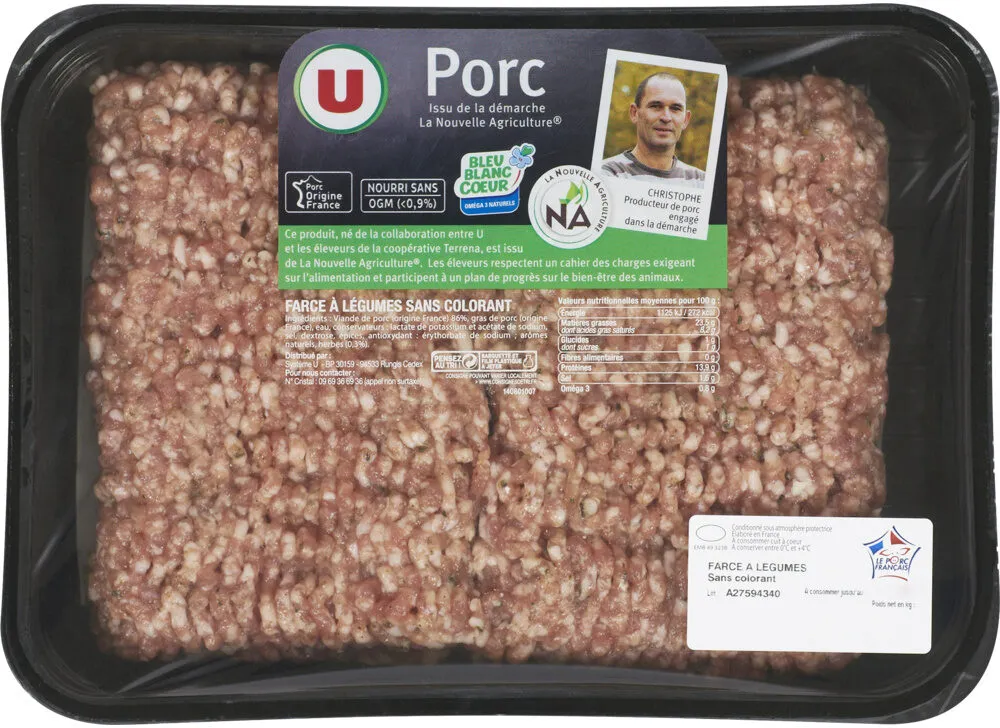 Chair à saucisse aux herbe cheveux d'ange, France, barquette, 1kg
