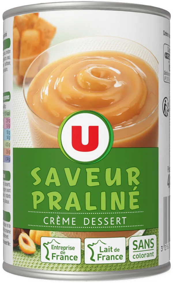 Crème dessert saveur praliné