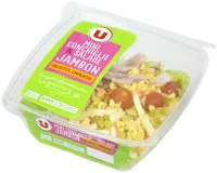 Salade pâtes jambon emmental et crudités