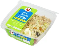 Salade riz thon oeuf et crudités