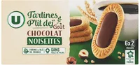 Petit déjeuner tartiné goût chocolat noisette