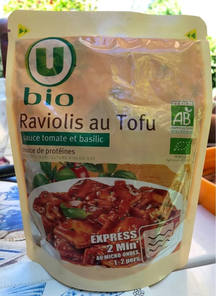 Raviolis au tofu tomates basilic U BIO, 250g