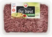 Viande hachée pur boeuf, 15% Matière Grasse, France, VBF, barquettede500g