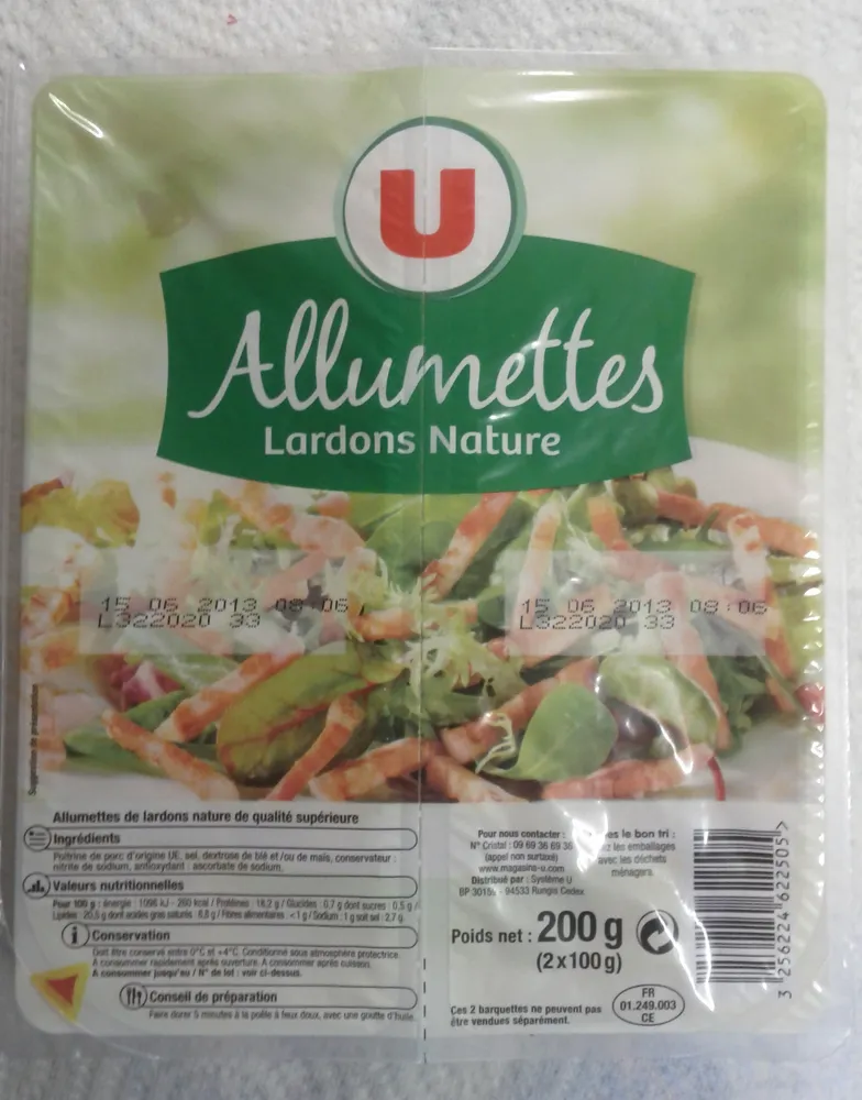 Allumettes lardons nature