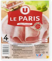 Jambon de Paris découenné et dégraissé Viande de porc Française