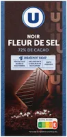 Chocolat noir dégustation 72% de cacao et fleur de sel Tablette de100g