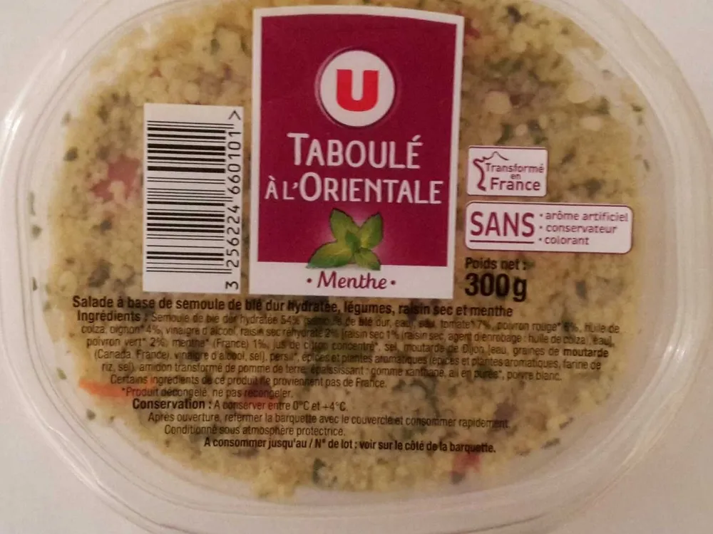 Taboulé à l'orientale menthe