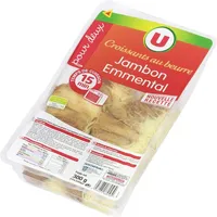 Croissants au beurre jambon fromage,