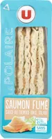 Sandwich polaire saumon fumé et salade