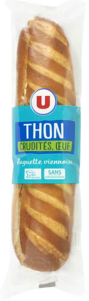 Sandwich pain spécial viennois filet thon oeuf tomate salade, 230g