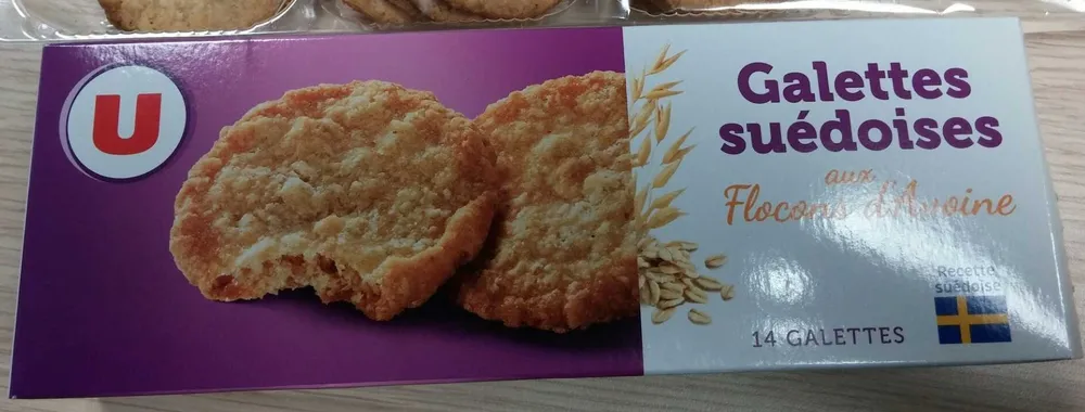 Biscuits Galettes suédoises aux flocons d'avoine nature 14 Biscuits Galettes - 100g