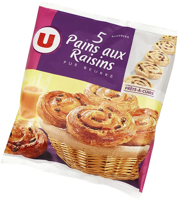 Pains aux raisins pur beurre prêt à cuire
