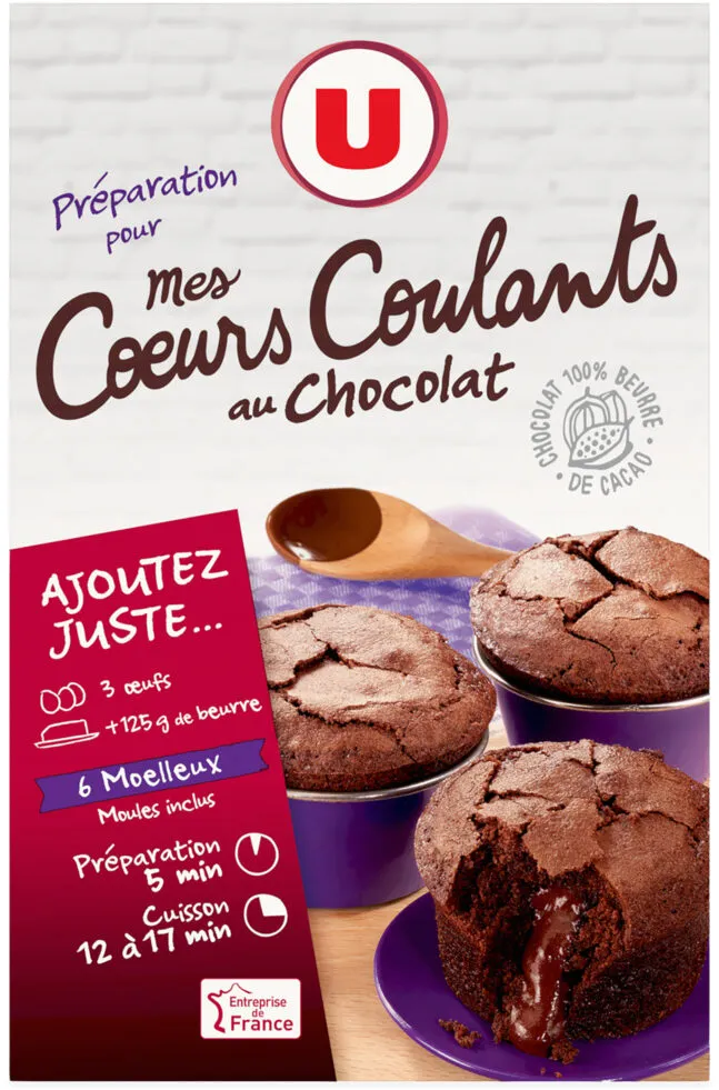 Préparation pour mes coeurs coulant au chocolat paquet de 300g
