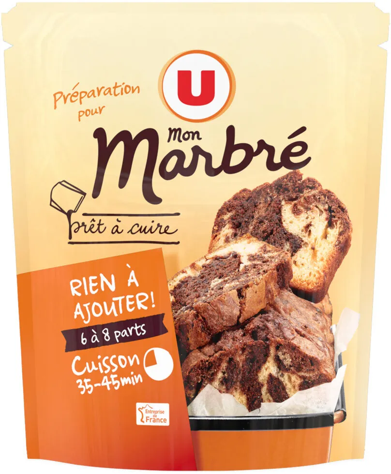 Préparation pour gateau marbré vanille chocolat doypack de 500g