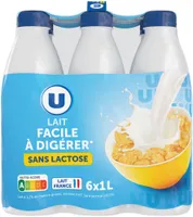 Lait UHT 1.2%MG sans lactose facile à digérér
