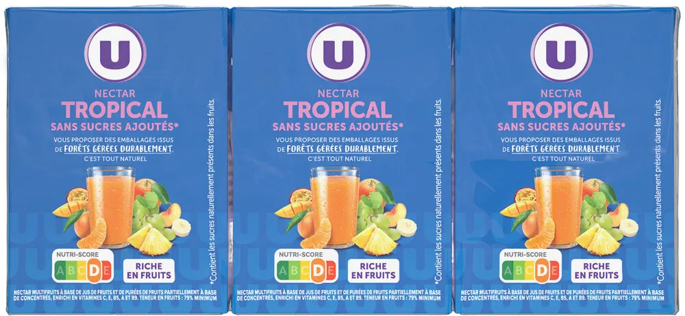 Nectar tropical riche en fruits brique 6 briques de 20cl