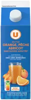 Nectar de fruits orange/pêche/abricot sans sucres ajoutés brique 2L
