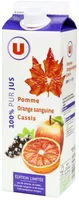 Pur jus de pomme, orange sanguine, cassis pasteurisé réfrigéré