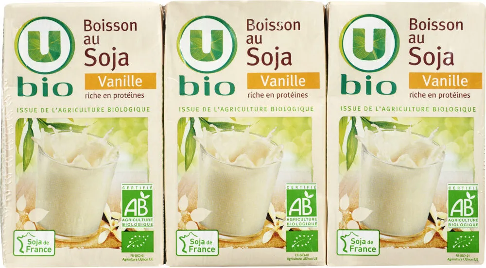 Boisson bio au soja saveur vanille