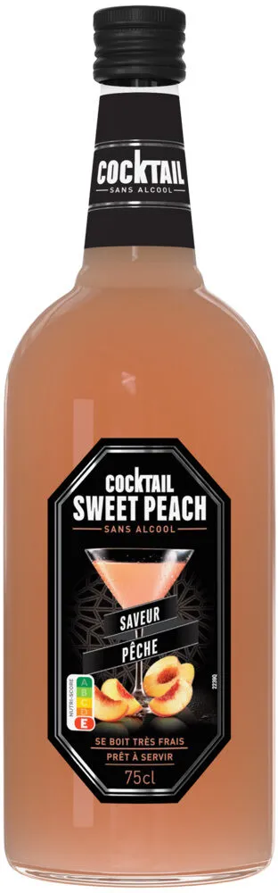 Cocktail sans alcool pêche bouteille de 75cl