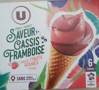 Cônes sorbet Saveur cassis framboises