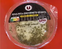 Tapas poulpes citron ail persil, transformé en France, barquette, 100g