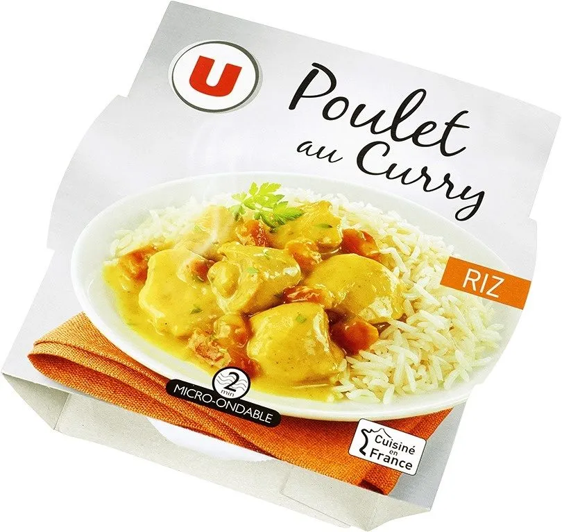 Emincé poulet au curry+riz basmati