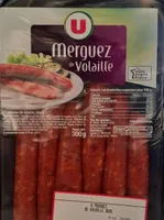 Merguez de volaille, 6 pièces, 300g