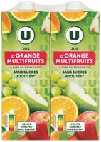 Jus à base de concentré orange & multifruits brique 4x1L