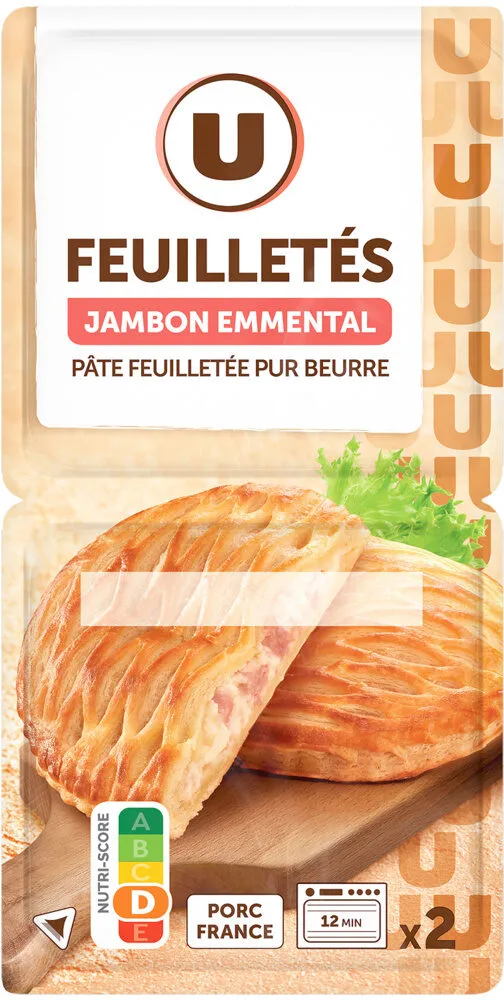 Feuilletés jambon/emmental x2, 280g