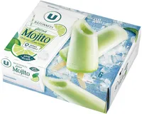 Bâtonnets glacés façon mojito citron vert et menthe x6, 378g