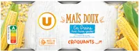 Maïs doux en grains sans sucre ajouté - 3 boîtes de 140g