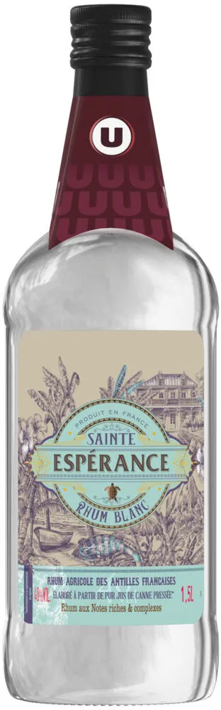 Rhum agricole blanc SAINTE ESPERANCE 40°, bouteille de 1,5l
