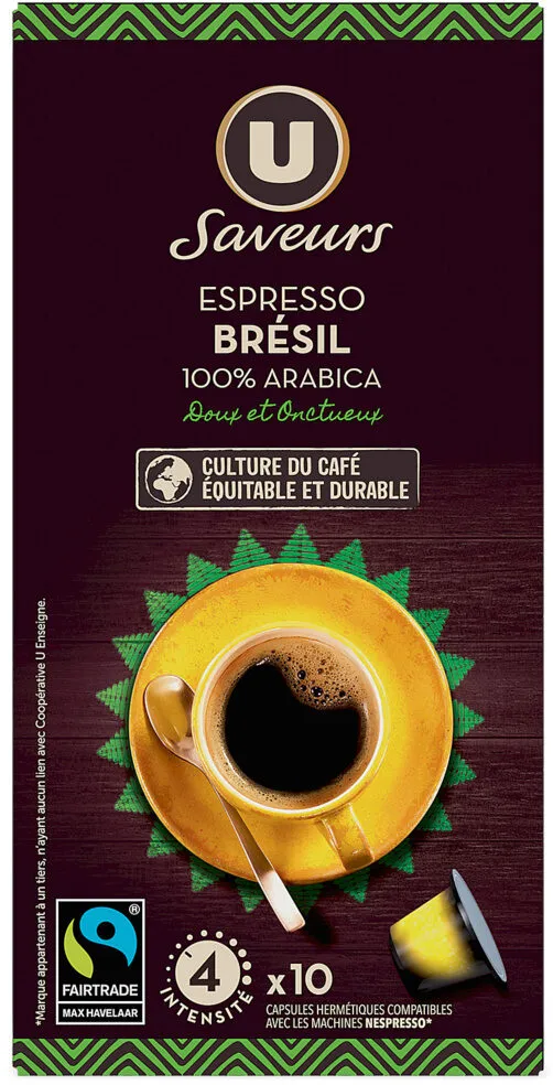Café torréfié et moulu espresso Brésil
