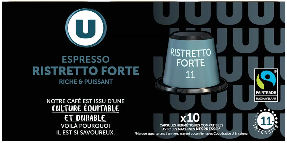 Café torréfié et moulu espresso ristretto forte