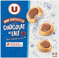 Mini tartelettes au chocolat au lait coeur fondant au lait 225g