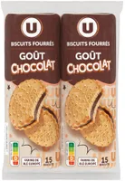 Gâteaux Goûters ronds fourrés au chocolat 2 paquets de 600g