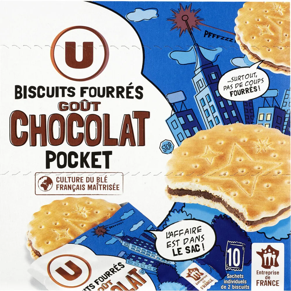Goûters ronds fourrés au chocolat