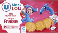 Mini biscuits fourrés ronds parfum fraise