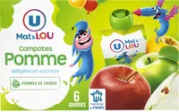 Gourdes compote allégée en sucres pomme
